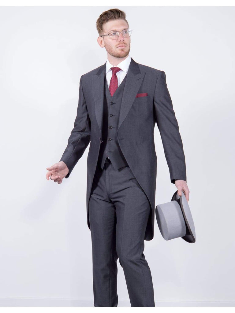 Torre Men’s Charcoal Mohair Tailcoat - Suit & Tailoring