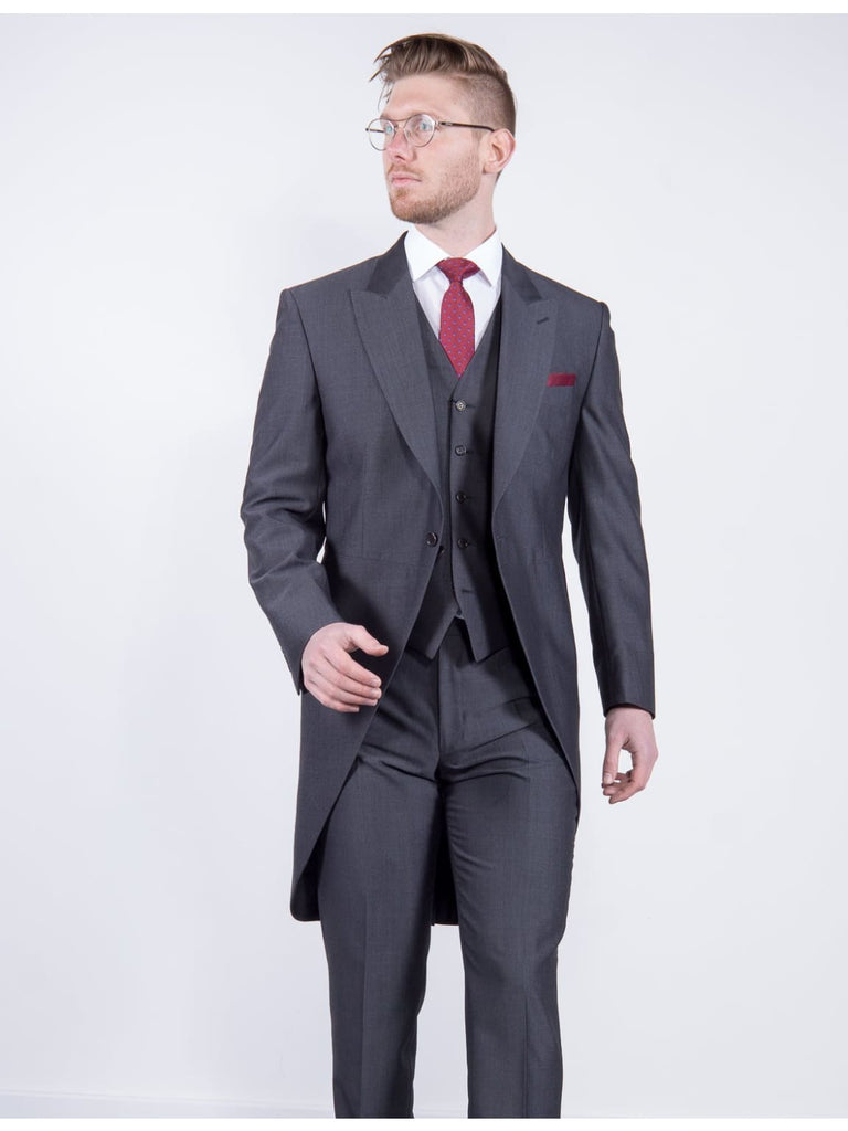 Torre Men’s Charcoal Mohair Tailcoat - Suit & Tailoring