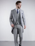 Torre Mens Light Weight Pearl Grey Mohair Waistcoat - Suit & Tailoring