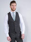 Torre Taylor Men's Grey 100% Wool Donegal Tweed Waistcoat