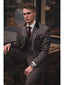 Tweed Brown Suit Connall 3 Piece Slim Fit Check by House of Cavani