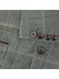 Tweed Brown Suit Connall 3 Piece Slim Fit Check by House of Cavani - Suit & Tailoring