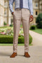 Cavani Caridi Men's Beige Slim Fit Trouser