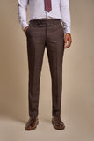 Cavani Caridi Men’s Brown Tweed Trousers - 28R Suit & Tailoring