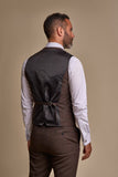 Cavani Caridi Men’s Brown Tweed Waistcoat - Suit & Tailoring