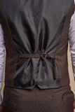 Cavani Caridi Men’s Brown Tweed Waistcoat - Suit & Tailoring