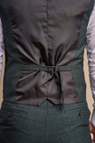 Cavani Caridi Men’s Olive Tweed Waistcoat - Suit & Tailoring