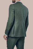 Fratelli Robbie Men’s Olive Green Tweed Blazer - Jackets