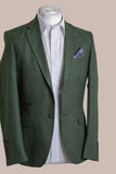 Fratelli Robbie Men’s Olive Green Tweed Suit - Suits