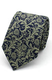 L A Smith Sage On Navy Wedding Floral Paisley Tie And Hank Set - Accessories