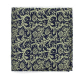 L A Smith Sage On Navy Wedding Floral Paisley Tie And Hank Set - Accessories