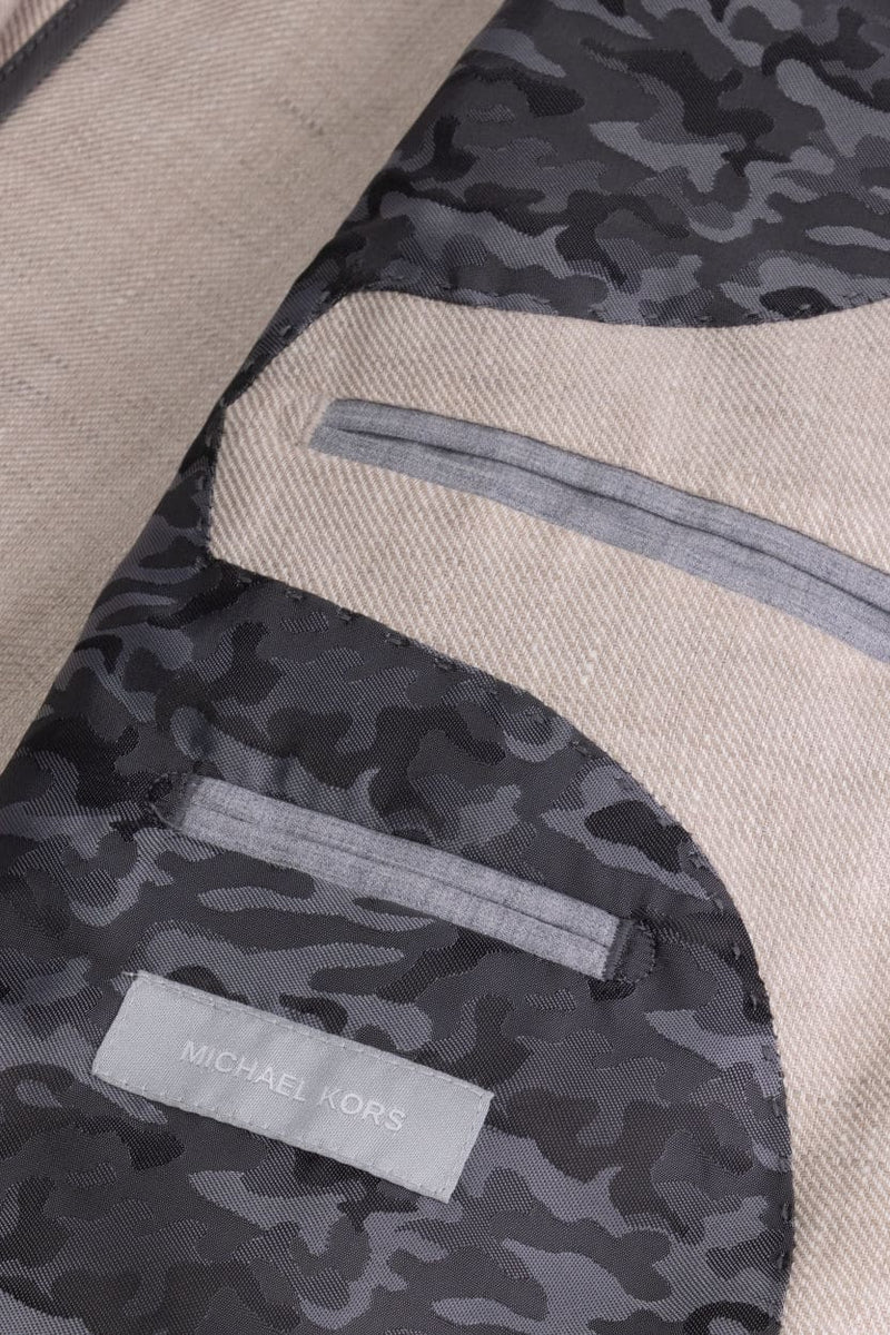 Michael Kors Stone Premium Pure Linen Suit Jacket