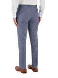 Skopes Jude Blue Herringbone Tailored Trousers - Suit & Tailoring