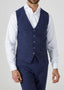 Skopes Jude Navy Herringbone Tweed Waistcoat