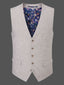 Skopes Jude Stone Beige Herringbone Tweed Waistcoat