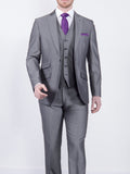 Torre Gavin Silver Grey Mohair 3 Piece Tailord Fit Suit - Suit & Tailoring