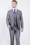 Torre Gavin Silver Grey Mohair 3 Piece Tailord Fit Suit - Suit & Tailoring