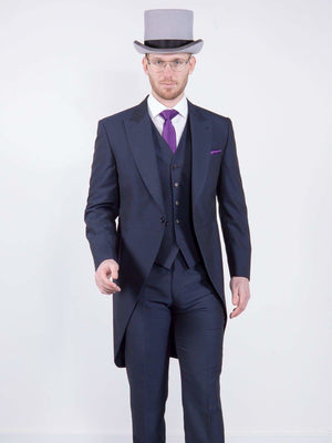 Torre George Navy Mohair 3 Piece Morning Suit - Suit & Tailoring