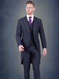 Torre George Navy Mohair 3 Piece Morning Suit - Suit & Tailoring