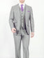 Torre Men's Light Weight Pearl Grey 3 Piece Suit