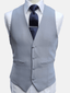 Torre Men's Modern Grey Single Breasted Royal Ascot Waistcoat