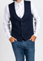 Marc Darcy Kelly Men's Blue Single Breasted Waistcoat