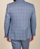 Marc Darcy Abbott - Blue Tweed Check Blazer