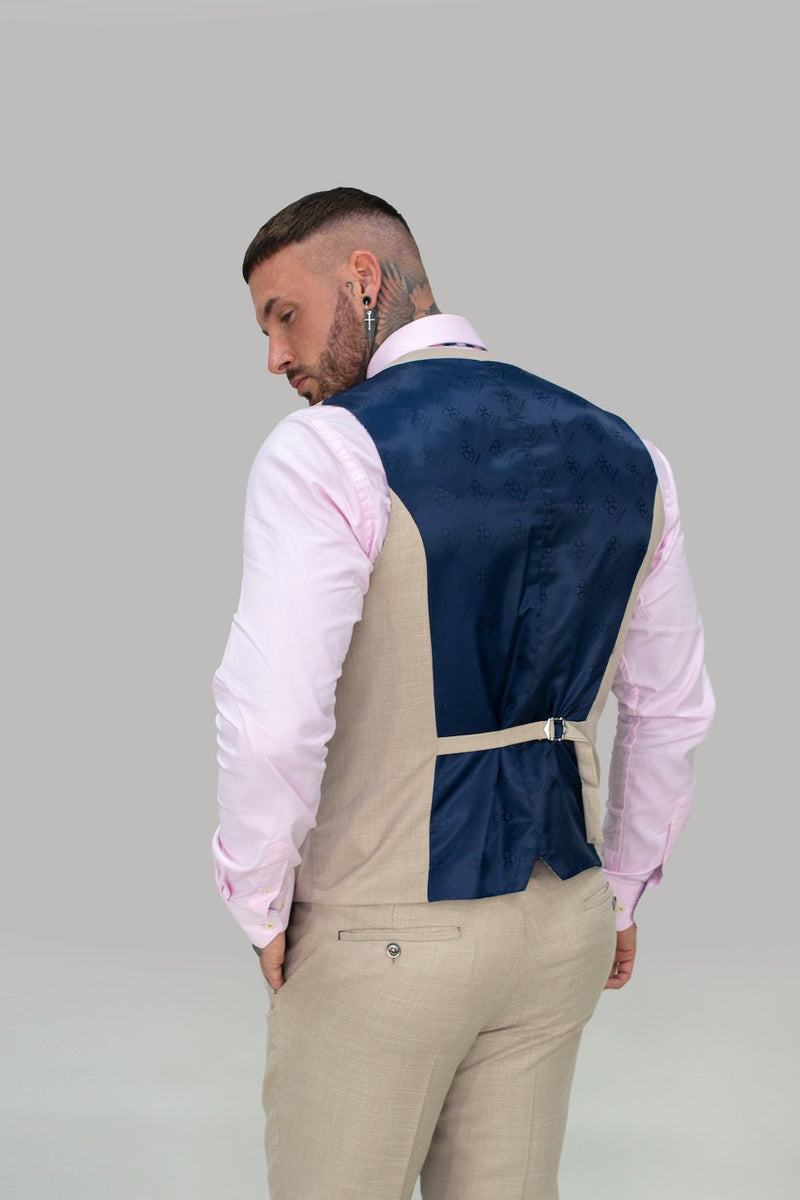 Cavani Sandom Beige Men's Waistocat