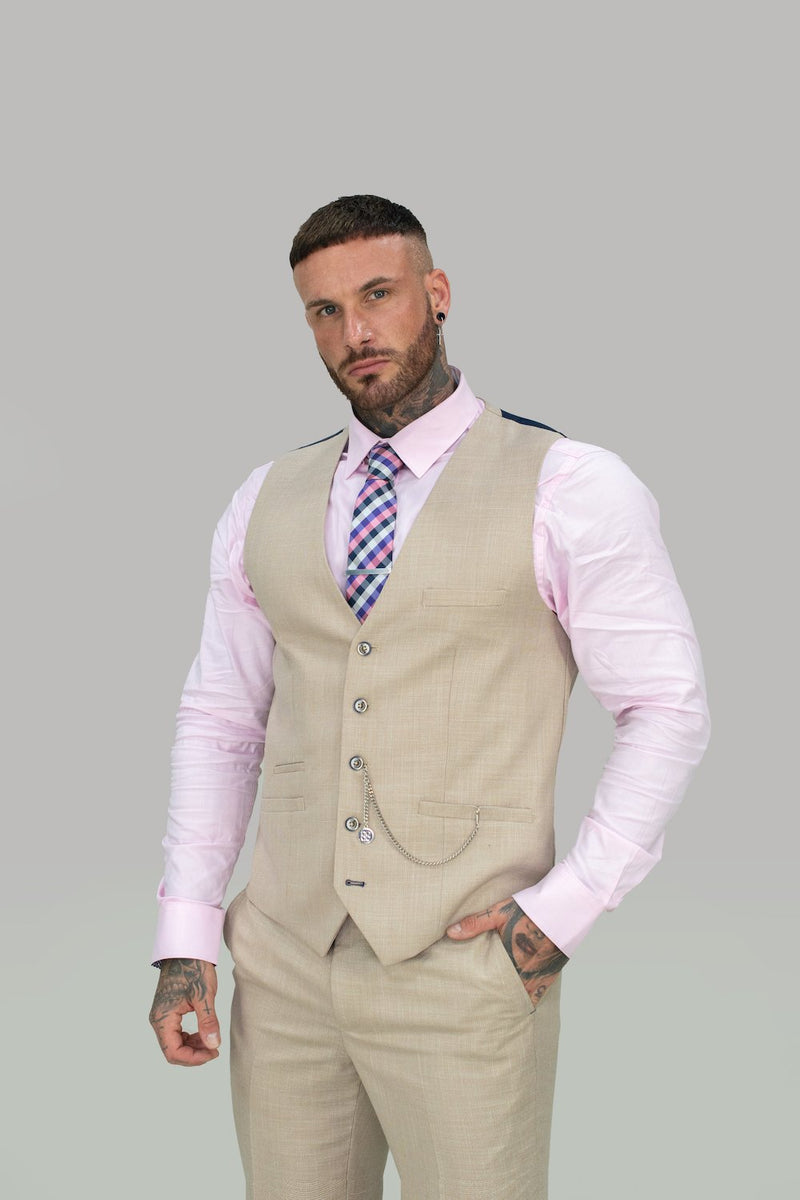 Cavani Sandom Beige Men's Waistocat