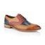 London Brogue Tommy Derby Tan/Blue/Red Brogue Shoes