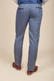 Marc Darcy Abbott - Blue Tweed Check Trousers