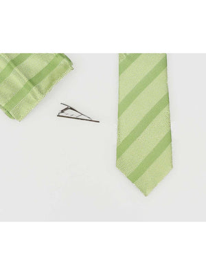 Apple Green Stripe Tie Set - Accessories