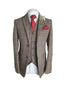 Barucci Louis Men's Tan Slim Fit Tweed Blazer