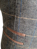 Barucci Louis Men’s Tan Slim Fit Tweed Waistcoat - WAISTCOATS