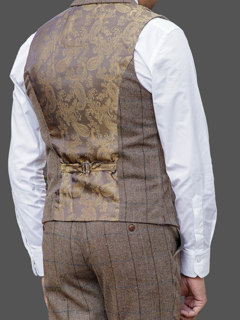 Barucci Marcus Men’s Vintage Brown 3 Piece Tweed Suit - Suits