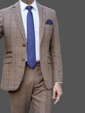 Barucci Marcus Men’s Vintage Brown 3 Piece Tweed Suit - Suits