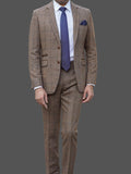 Barucci Marcus Men’s Vintage Brown 3 Piece Tweed Suit - Suits