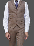 Barucci Marcus Men’s Vintage Brown 3 Piece Tweed Suit - Suits