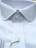 Barucci Men’s Penny Round Collar White Double Cuff Shirt - Shirts