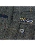 Cavani Albert Mens Grey Sim Fit Tweed Style Jacket - Suit & Tailoring