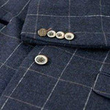 Cavani Angels Navy Check Blazer - Suit & Tailoring