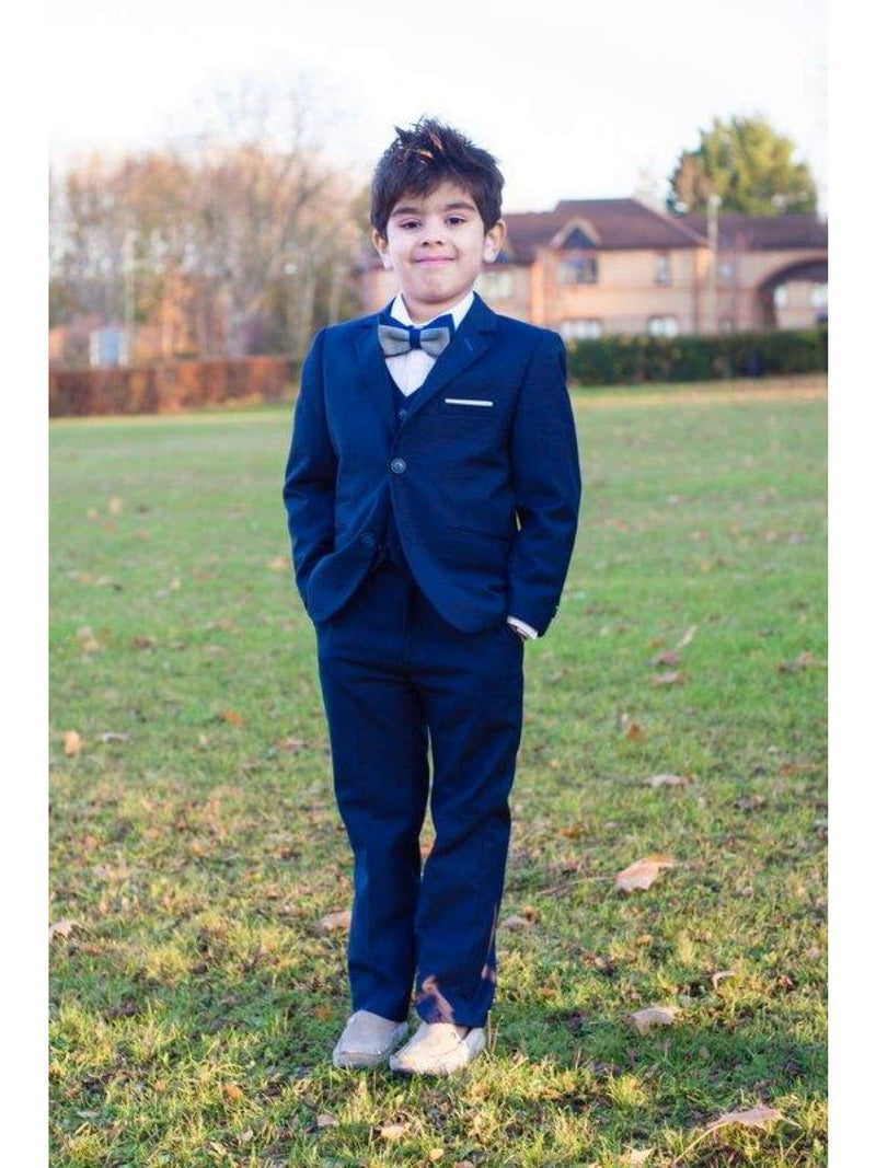Cavani Boys Jefferson 3 Piece Navy Slim Fit Suit - Suit & Tailoring