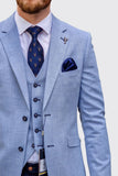 Cavani Miami Men’s Sky Blue Waistcoat - Waistcoats