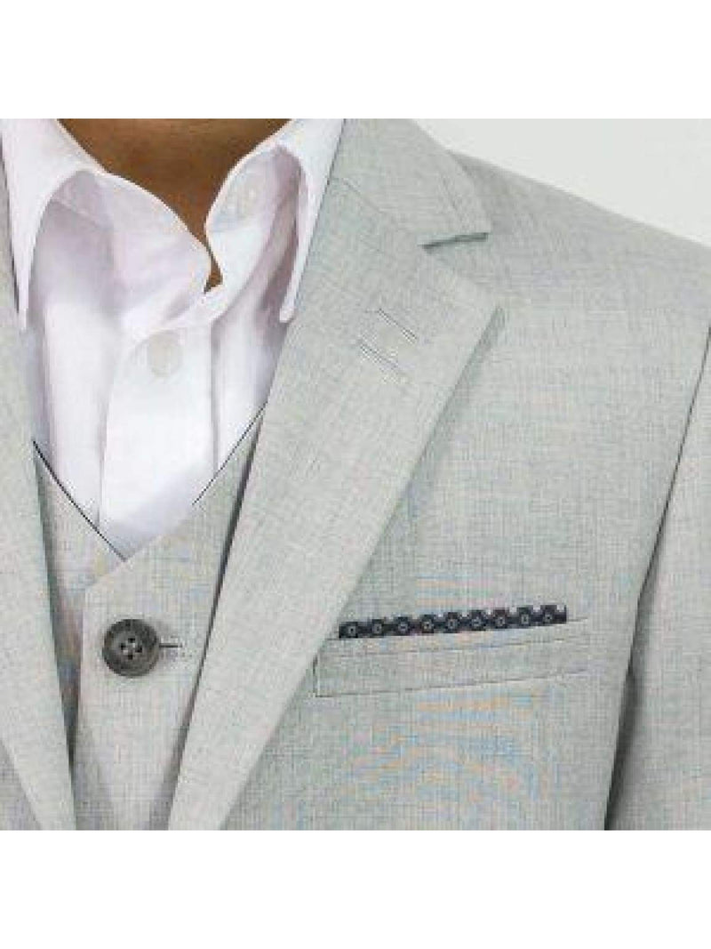 Cavani Veneto Boys Three Piece Light Grey Slim Fit Suit - Suit & Tailoring