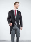 Classic Black Herringbone Morning Suit Package - Suit & Tailoring