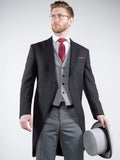 Classic Black Herringbone Morning Suit Package - Suit & Tailoring