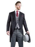 Classic Black Herringbone Morning Suit Package - Suit & Tailoring