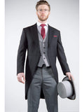 Classic Black Herringbone Morning Suit Package - Suit & Tailoring