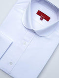 Colin Ross Men’s White Penny Round Collar Double Cuff Shirt - Shirts