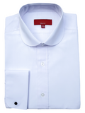 Colin Ross Men’s White Penny Round Collar Double Cuff Shirt - 14 - Shirts